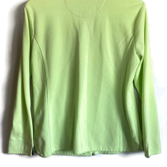 Talbot light lime green zip up jacket Size Small Petite - Picture 3 of 5